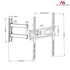 MACLEAN Zidni TV nosač MC-761, 26"-55", do 30 kg, crni